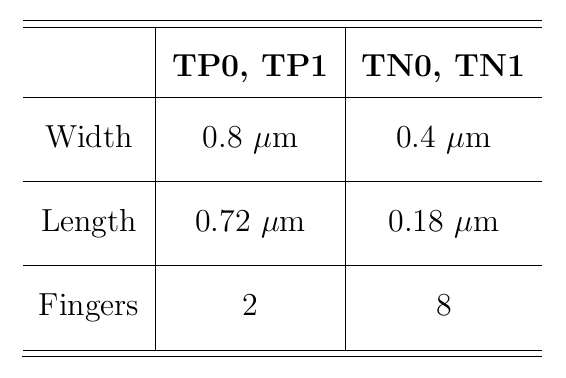 Voltage Level Shifter Sizing